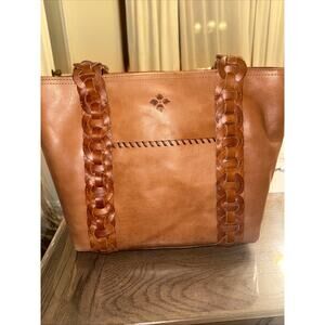 PATRICIA NASH Brown Leather Tote Handbag